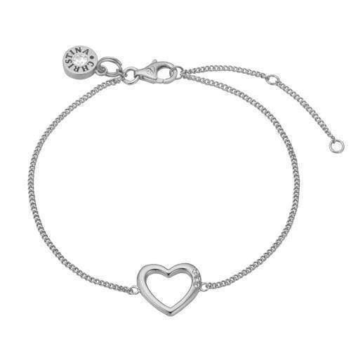 Image of Open Heart 925 sterling sølv Christina sølv armbånd smykke fra Christina Collect